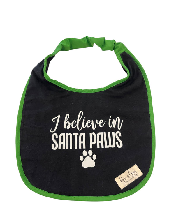 I believe in Santa paws bib