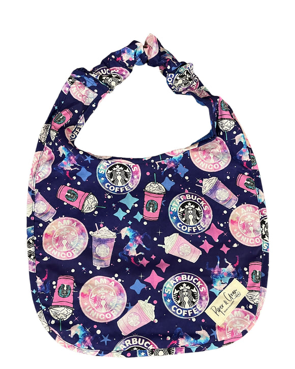 I need a Starbucks bib purple