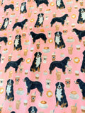The Bernese coffee date pink bib