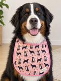 The Bernese coffee date pink bib