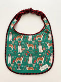 Saint Bernard dog Christmas bib