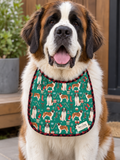 Saint Bernard dog Christmas bib