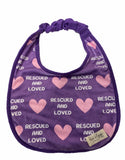 Rescued and loved Purple Drool Bib