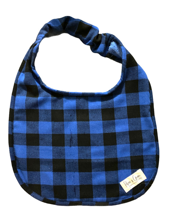 Everyday Blue check Bib